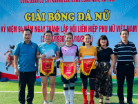 Giải bóng đá nữ cán bộ, giáo viên chào...