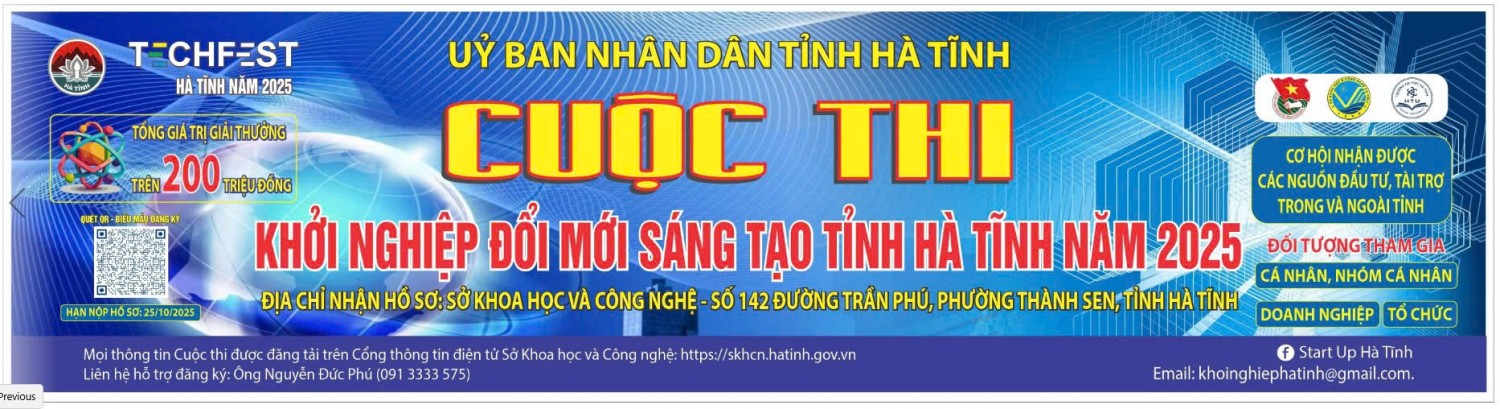 Phát động Cuộc thi Khởi nghiệp đổi mới sáng tạo tỉnh Hà Tĩnh năm 2025