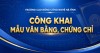 Thông báo mẫu văn bằng, chứng chỉ